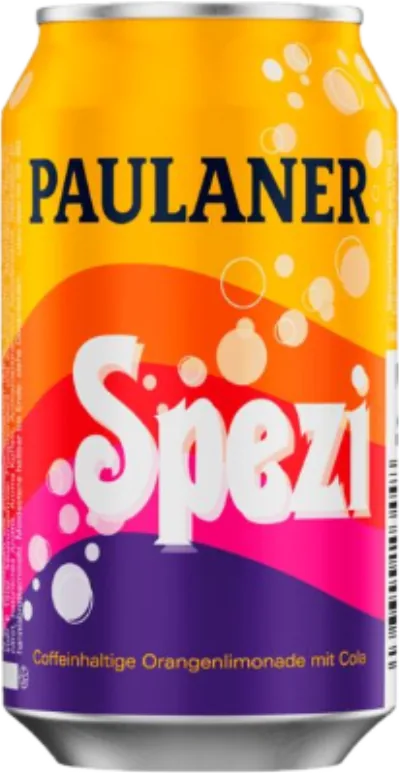Verpackung von Paulaner Spezi
