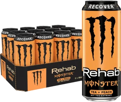Verpackung von Monster Rehab Peach