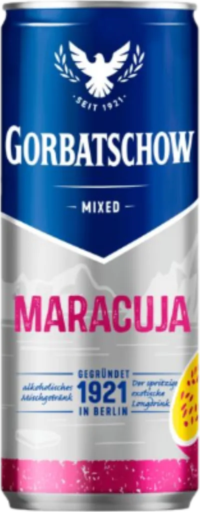 Verpackung von Gorbatschow u Maracuja 10 vol