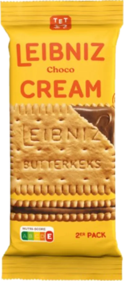 Verpackung von Leibniz Keksn Cream choco 2er