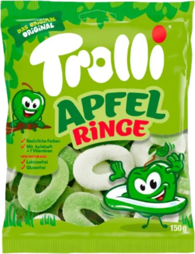 Verpackung von Trolli Apfelringe