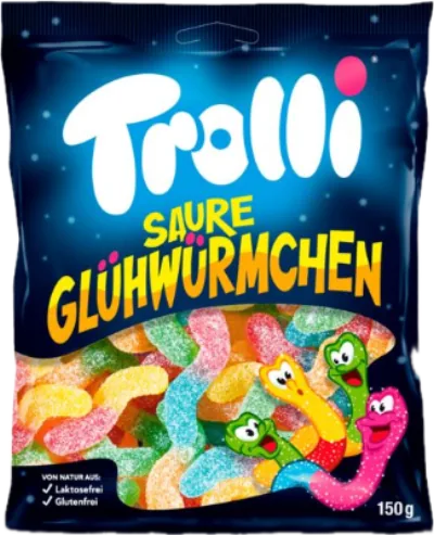 Verpackung von Trolli Saure Glühwürmchen