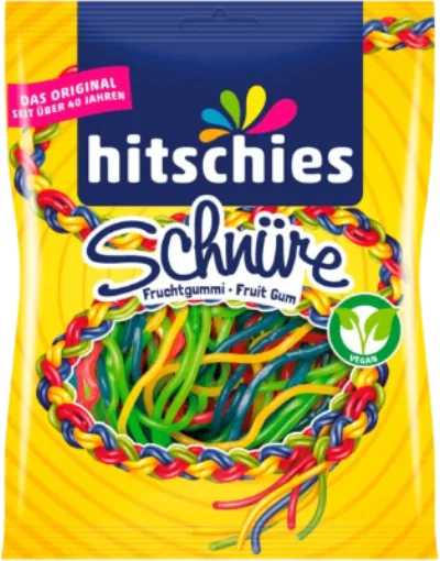 Verpackung von hitschies Bunte Schnüre Fruchtgummi