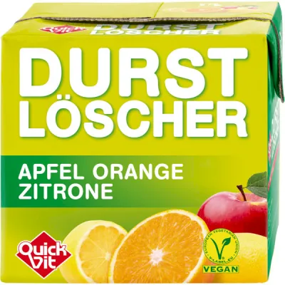 Verpackung von Durstloscher Apfel Orange Zitrone