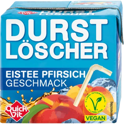 Verpackung von Durstloscher Eistee Pfirsich