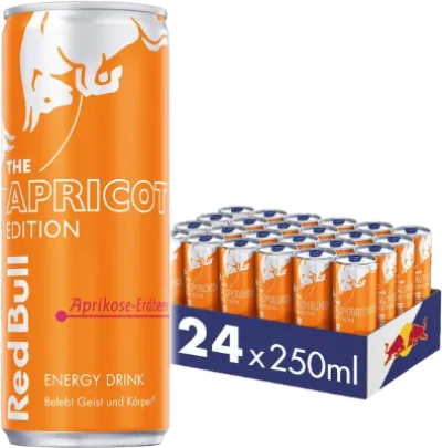 Verpackung von Red Bull Apricot Edition Aprikose-Erdbeer