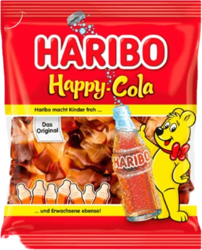 Verpackung von Haribo Happy Cola