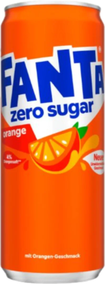 Verpackung von Fanta Orange Zero Sugar