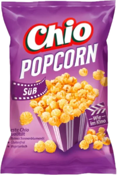 Verpackung von Chio Ready Made Popcorn sü?
