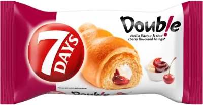 Verpackung von 7 DAYS Double Croissant Vanille-Sauerkirsche
