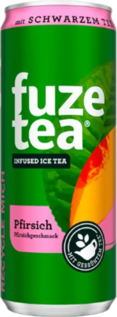 Verpackung von Fuze Tea Schwarzer Tee Pfirsich
