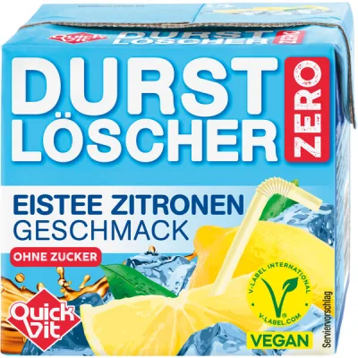 Verpackung von Durstloscher Eistee Zitrone Zero