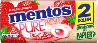 Verpackung von Mentos Gum Pure Fresh Erdbeere
