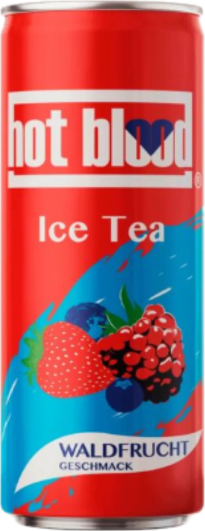 Verpackung von Hot Blood Ice Tea Waldfrucht