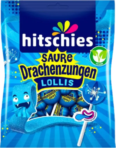 Verpackung von hitschies Saure Drachenzungen Lollis